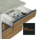 Ver mais imagens de Balcão Armário de Cozinha 60 cm 3 Gavetas Branco/Rustic Glamy Madesa
