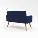 Ver mais imagens de Kit Namoradeira + 02 Poltronas Decorativas Nina Cor:Azul Marinho
