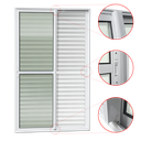Ver imagem 3 de Porta Correr Venez. 3F.Móv.210 x 200 Elite c/Fecho Autom V.Liso Branco Brimak