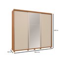 Ver imagem 3 de Guarda Roupa Casal Berlin C/espelho 100% Mdf Camas Fenix