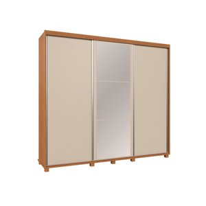 Guarda Roupa Casal Berlin C/espelho 100% Mdf Camas Fenix