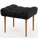 Ver imagem 3 de Kit 02 Puffs Decorativo Para Sala De Estar Requinte L02 Linho Chumbo - Lyam Decor