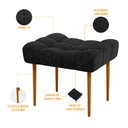 Ver imagem 4 de Kit 02 Puffs Decorativo Para Sala De Estar Requinte L02 Linho Chumbo - Lyam Decor