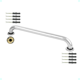Barra de Apoio 30 Cm Alça Banheiro Corrimão Suporte Prateado Único - 1