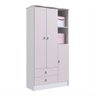 Guarda-Roupa de Bebê 3 Portas 2 Gavetas Baby  - 2