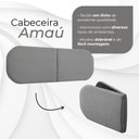 Ver imagem 2 de Cabeceira Dobrável Amau Desing Sotisficado Estofada 1,38m para Cama Casal Box Cinza