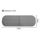 Ver imagem 4 de Cabeceira Dobrável Amau Desing Sotisficado Estofada 1,38m para Cama Casal Box Cinza