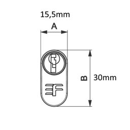 Cilindro Reposição Papaiz C200-55 Cromado 60mm C072zcr 15,5x30cmm Cartela 3f - 3