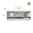 Ver imagem 2 de Conjunto Modulado Infantil Ponte Aérea Eloísa para Quarto de Bebê Branco Phoenix Baby