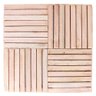 Kit 4 Decks em Placa de Madeira Modular 30x30cm Eucalipto Seco Jardineira Piscina Varanda Sacada - 4