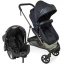 Ver imagem 3 de Travel System Galzerano Napoli com Base para Carro Trio Preto com Cobre