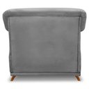 Ver imagem 4 de Kit 2 Poltronas Veludo Cinza Grafite Pés Castanho