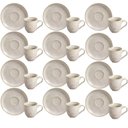 Ver imagem 1 de Jogo 12 Xícaras de Café com Pires 120ml Cerâmica Porto Brasil Bio Latte Mesa Posta