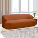 Ver imagem 1 de Sofá Decorativo 2 Lugares Charlote 180cm Sala de Estar Pés em Madeira Bouclê Terracota G88 - Gran Be