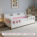 Ver imagem 5 de Enxoval Cama Infantil Rosa Classe a com Lençol Trança Travesseiro e Fronha Conforto Premium