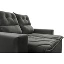 Ver imagem 4 de Sofá Retrátil e Reclinável 1.50m Cama Inbox Smal com Bordado Pantográfico Suede Cinza