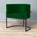 Ver imagem 7 de Kit 2 Poltrona Luana Suede Verde Base Preto Luxo - Fm