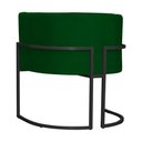 Ver imagem 5 de Kit 2 Poltrona Luana Suede Verde Base Preto Luxo - Fm