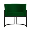 Ver imagem 4 de Kit 2 Poltrona Luana Suede Verde Base Preto Luxo - Fm