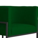 Ver imagem 6 de Kit 2 Poltrona Luana Suede Verde Base Preto Luxo - Fm