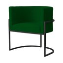 Ver imagem 3 de Kit 2 Poltrona Luana Suede Verde Base Preto Luxo - Fm