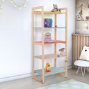 Ver imagem 5 de Kit Quarto Infantil Mesa com 4 Cadeiras e 1 Prateleira 150cm 1 Estante 75cm Colore