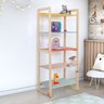Kit Quarto Infantil Mesa com 4 Cadeiras e 1 Prateleira 150cm 1 Estante 75cm Colore - 5