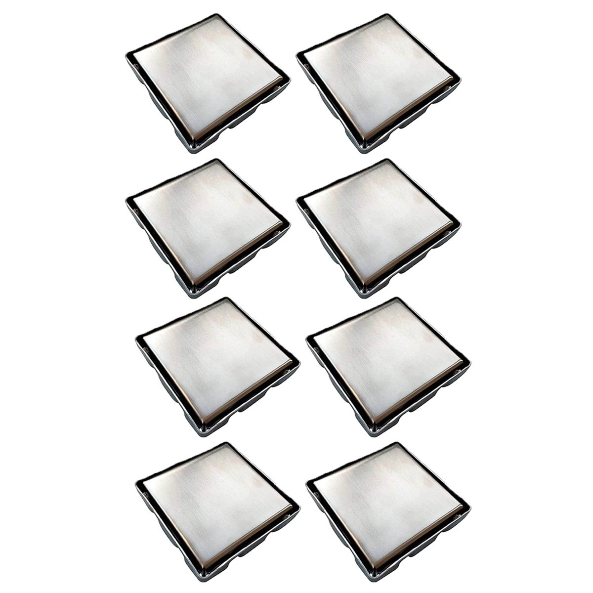 Ralo Oculto Invisivel Discreto 15x15 Anti Odor Kit 8 Uni Box Banheiro Lavanderia Varanda Lavabo Cozi - 1