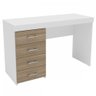 Mesa para Computador Malta 4 Gavetas Branco/Castanho - Politorno - 2