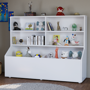 Estante Infantil com Baú Organizador de Brinquedos