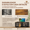Ver imagem 6 de Aparador Rack Tv Mesa Canil Duplo Cercado Gaiola para 2 Cães 3 em 1