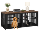 Ver imagem 1 de Aparador Rack Tv Mesa Canil Duplo Cercado Gaiola para 2 Cães 3 em 1