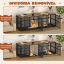 Ver imagem 5 de Aparador Rack Tv Mesa Canil Duplo Cercado Gaiola para 2 Cães 3 em 1