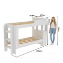 Ver imagem 7 de Cama Beliche Adulto Junevil Baú Superior com Escadas Armário de 1 Porta Branco/Pint