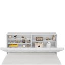 Ver imagem 2 de Cabeceira Box Queen 1,58 Isis Branco com Capitonê Branco