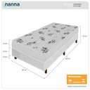Ver imagem 2 de Cama Box Branca + Colchão Solteiro King Castelar Branco Espuma D33 Bordado 96x203x57cm