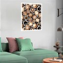 Ver imagem 2 de Quadro Decorativo Xícaras Cafés Variados - 70x50cm:moldura Preta