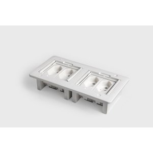 Caixa Retangular de embutir com 4 Tomadas Flex  - Branco