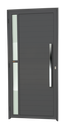 Ver imagem 1 de Porta Alumínio Lambril Visione c/Puxador D.Cinza 100 Brimak