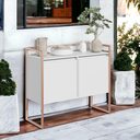Ver imagem 5 de Aparador Buffet 2 Portas Industrial Roma Branco Cobre