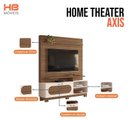 Ver imagem 2 de Estante Home Theater Axis Castanho Off White com Aparador Fiero Off White - Hb Móveis