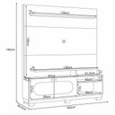 Ver imagem 4 de Estante Home Theater Axis Castanho Off White com Aparador Fiero Off White - Hb Móveis