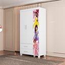 Ver imagem 6 de Guarda Roupa Infantil 3 Portas 2 Gavetas Mdf 89 Cm Livia Princesas Decmade