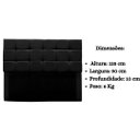Ver mais imagens de Cabeceira Cama Box Estofada Solteiro 90 Cm Costa Rica Suede:preto