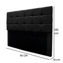 Ver imagem 3 de Cabeceira Cama Box Estofada Solteiro 90 Cm Costa Rica Suede:preto