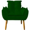 Poltrona Amamentação e Poltrona Opala Verde Suede com Pés Palito - Jrc Móveis - 4