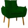 Poltrona Amamentação e Poltrona Opala Verde Suede com Pés Palito - Jrc Móveis - 2