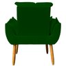Poltrona Amamentação e Poltrona Opala Verde Suede com Pés Palito - Jrc Móveis - 3