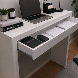 Escrivaninha Mesa Escritório com ME4107 1 Gaveta 90cm Branco - 18 Escrivaninha Mesa Escritório com ME4107 1 Gaveta 90cm Branco - 18