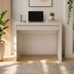 Escrivaninha Mesa Escritório com ME4107 1 Gaveta 90cm Branco - 8 Escrivaninha Mesa Escritório com ME4107 1 Gaveta 90cm Branco - 8